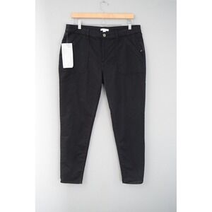 Daily Ritual Women's Stretch Twill High-Rise Utility Pant 14 Black New